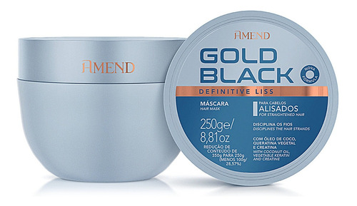 Amend Gold Black Definitive Liss Máscara 250 g