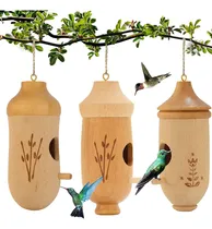 Comprar Macetas De Anidación De Colibríes De Madera  Paquete De 3