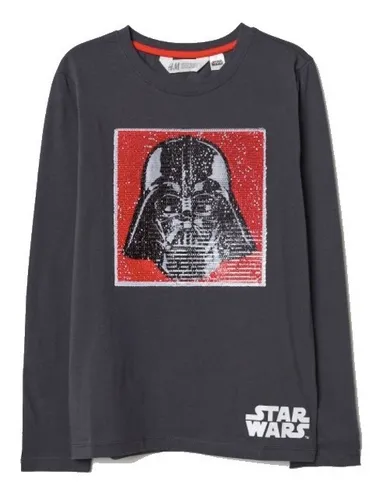 Hym Polera Star Wars Interactiva Con Lentejuelas Para Ni o