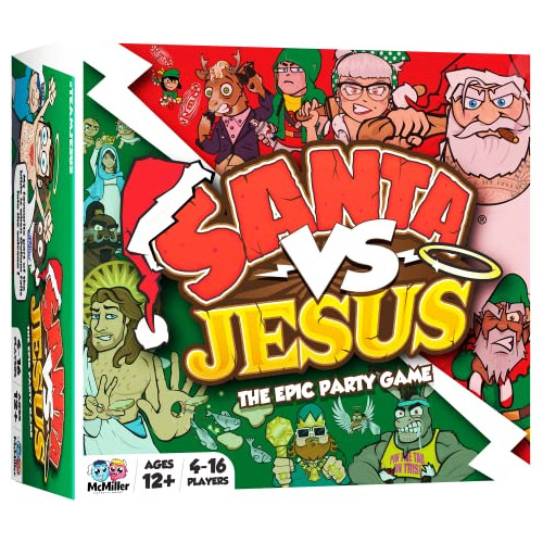 Santa Vs Jesús La Tarjeta De Fiesta Épica Juego _adult Board