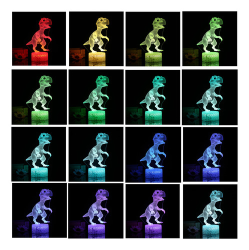 Lámpara Led Nocturna 3d Diaur Con Mando A Distancia Para Dec