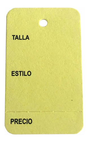 100 Etiquetas Perforadas Para Ropa Con Precio Talla Estilo