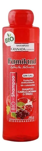  Shampoo Familand 750ml Granada Uva Hialurónico Bio Sin Sal