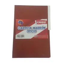 Comprar  Carpetas De Fibra Marron Oficio Marca Crisvi (paqt X 25)
