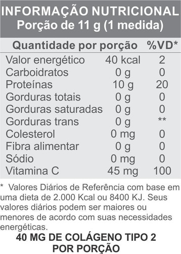 Colágeno Tipo 2 E Tipo 1 Com Vitamina C 330 G Bodyactive