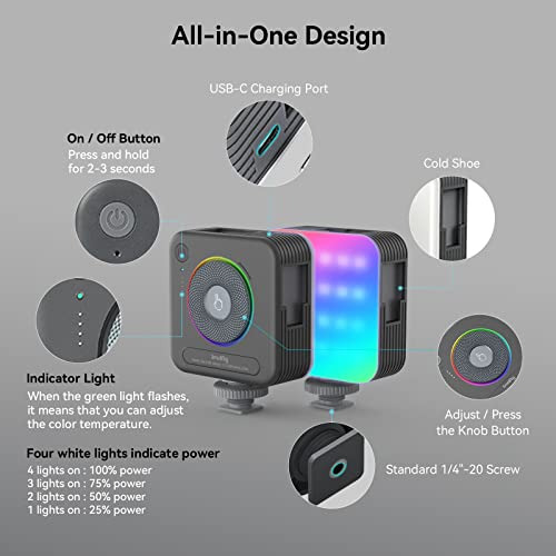 Luz De Vídeo Smallrig P108 Rgb, Cámara Led Portátil Con Luce