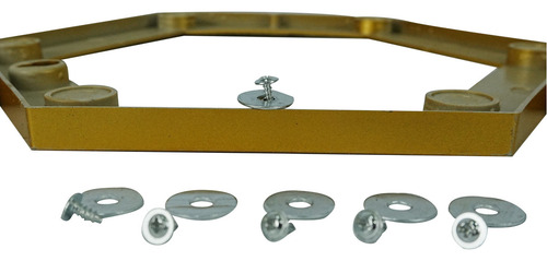 Espejo Decorativo De Pared Dorado Pack X3 Unid