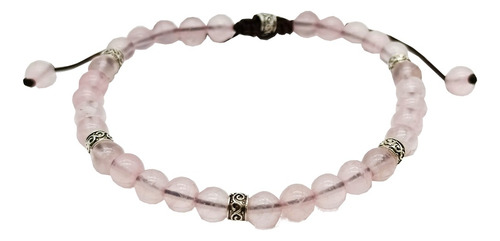 Pulsera Tobillera Cristales Naturales Ajustable Cuarzo Hkt Cuarzo Rosa 6 Cm 23 Cm