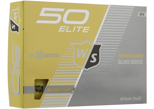 Wilson Staff Fifty Elite Pelotas De Golf, Pack X 12 Amarillo