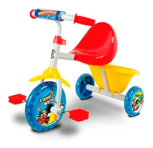 Triciclo Infantil Tiny Mickey Kuma Metal Manija Con Canasto