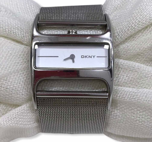 Relógio Dkny Feminino Quadrado Prateado Prata Usado Original