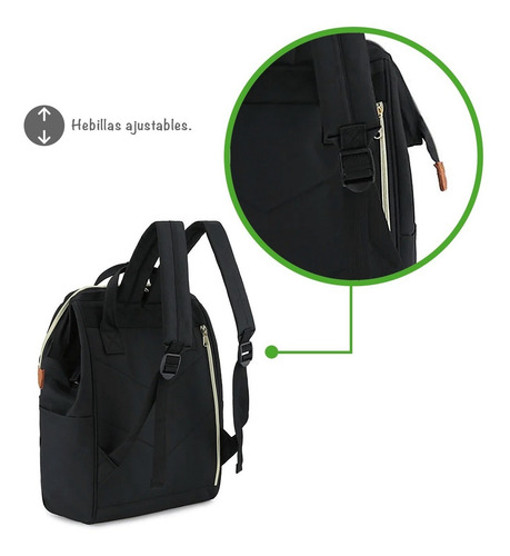 Imagen 5 de 10 de Mochila Himawari 9001 Usb.
