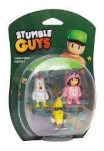 Pmi Stumble Guys Pack X3 Banana Chicken Meowmer Figura