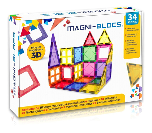 Magni Blocs 34 Pz Bloques De Construcción Magnéticos Imán