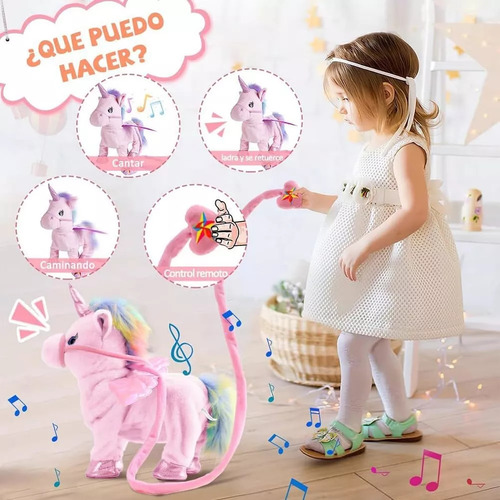 Unicornio Eléctrico Peluche, Muñecas Para Niñas Mascotas