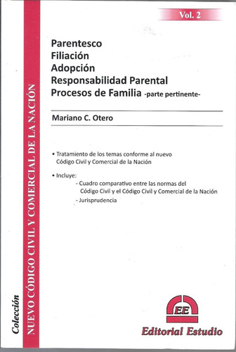 Filiacion Adopcion Y Responsabilidad Parental - Otero  Dyf