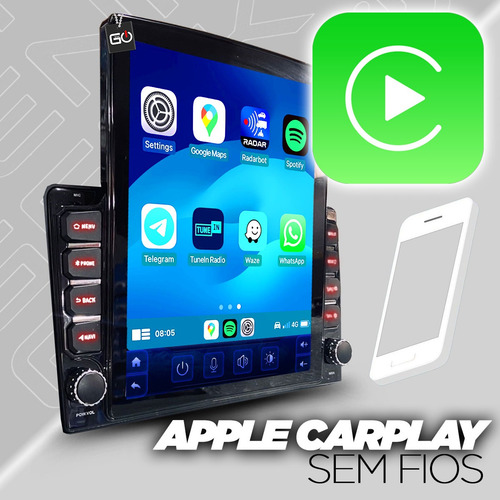 Multimídia Octacore Tesla Qled S10 2014 Carplay Sem Fio 4ram