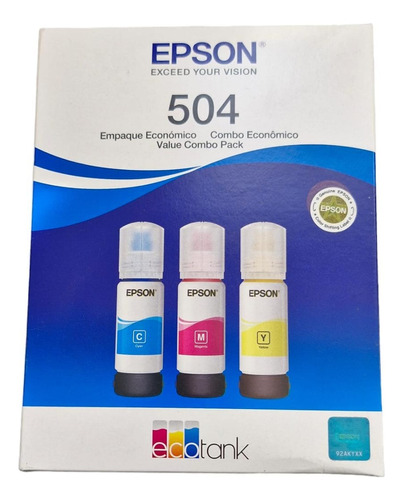 Kit Tinta Epson 504 Para Impresora 3 Unidades