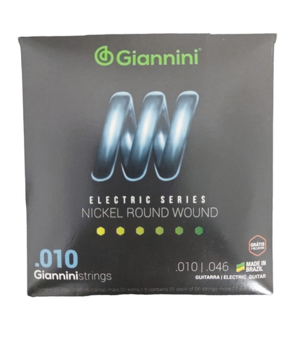 Encordoamento Guitarra Giannini 010 Geegst