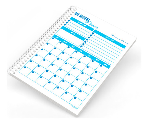 Planner Mensual A4 1 Año Perpetuo Cuaderno Planificador