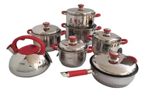 Comprar Ollas En Acero Quirurgico Valeska De 14 Pcs Con Tetera