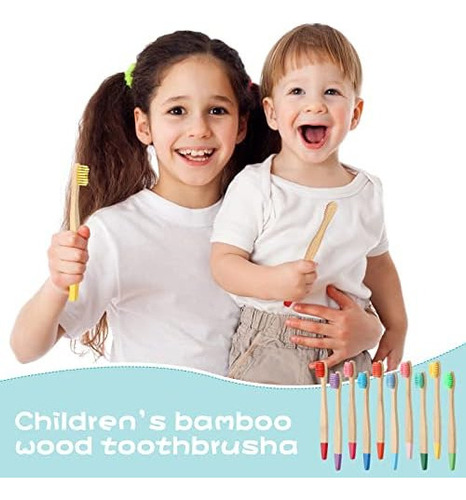 O 20 Piezas Cepillos De Dientes De Bambú Para Niños