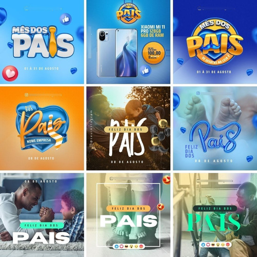 73 Artes Para O Dia Dos Pais: Templates Editáveis Com Canva