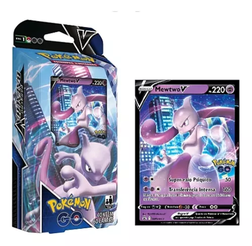 Cartas Pokémon go Starter Deck Cards Batalha Mewtwo V Copag em