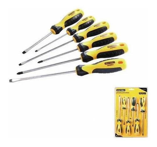 Set De Atornilladores Punta Imantada 6 Pcs - Uyustools