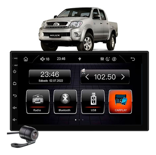 Central Multimidia Carplay Android Auto Hilux 2006 2007 2008