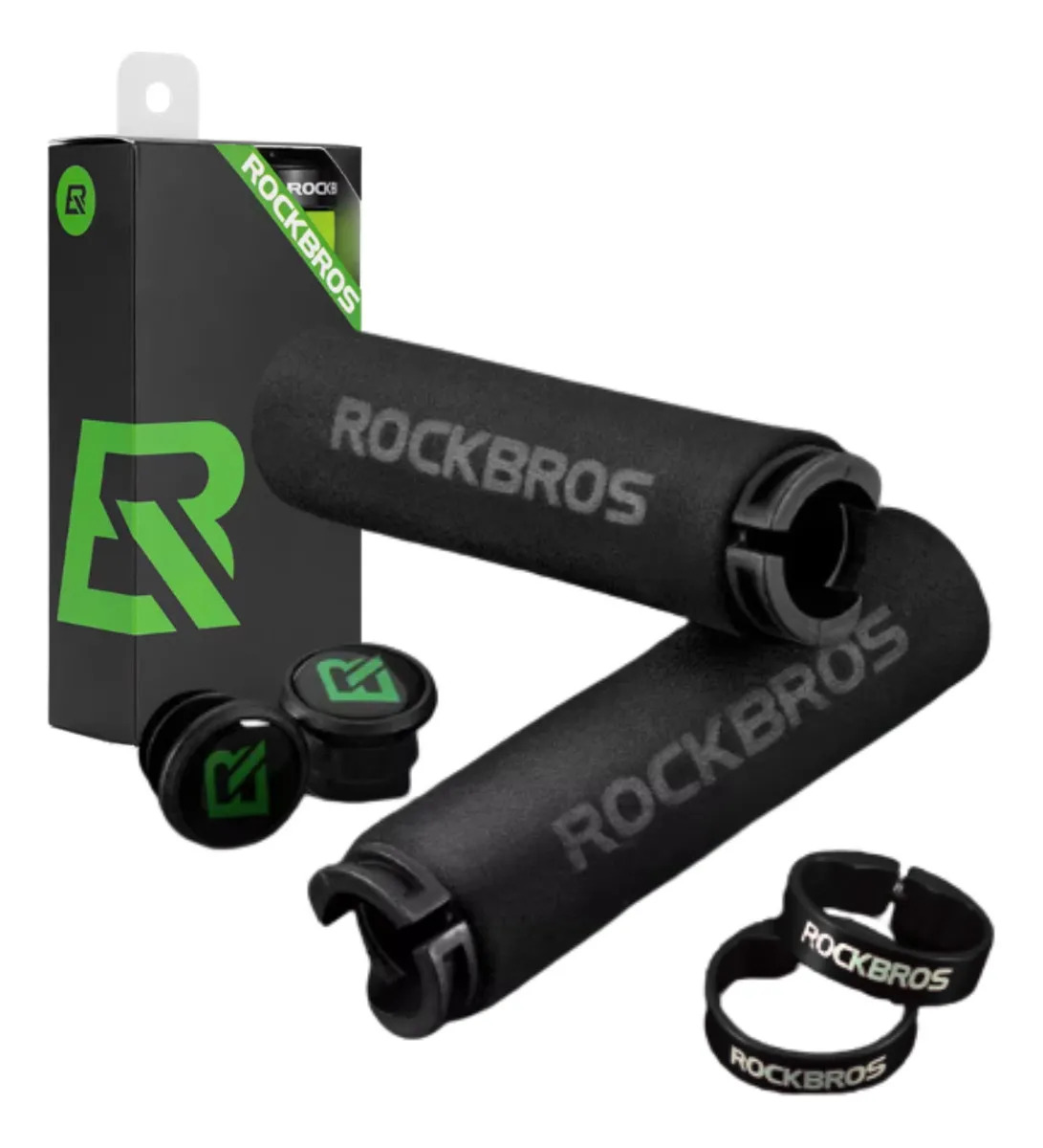 Manopla Rockbros Bike Bt1001 Com Trava Em Alumínio Mtb Punho Cor Preto
