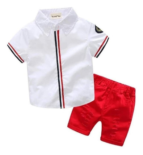 Conjunto Para Niño Camisa Y Short 2 Piezas Prenda Importado