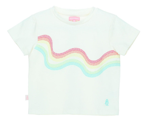 Polera Hush Puppies Kids Niña Rainbow Blanco