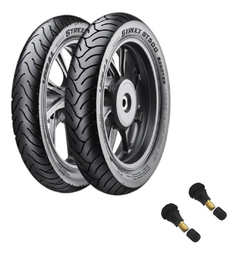 Par Pneu 100/90-14 + 90/90-14 Tl St500 Scooter Vipal + Bicos