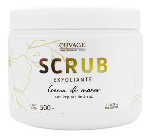  Crema Exfoliante Scrub Pote 500ml Manos O Pies Cuvage