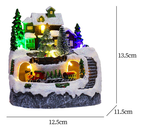 Escena De Nieve De La Casa De Pueblo De Navidad Para La