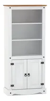 Comprar Biblioteca La Cueva Muebles La Cueva Muebles Color Blanco\u002Froble De Madera Maciza 182cm X 81cm X 35cm Con 5 Estantes