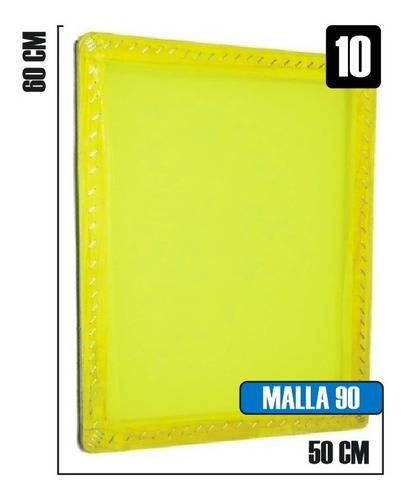 10 Marcos Madera (1 1/2 Pulgada) Malla 90, 50x60 Cm
