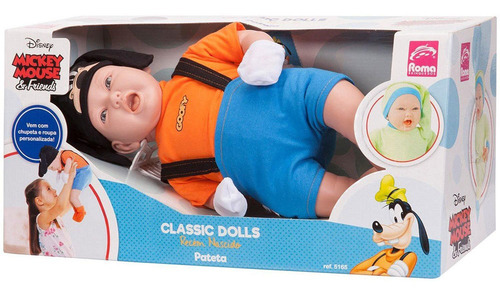 Imagem 4 de 4 de Brinquedo Boneco Pateta Recém Nascido C/ Certidão E Pijama