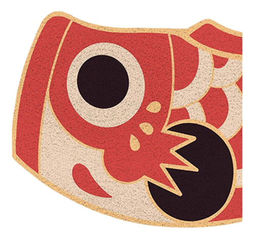 Para Felpudo Japonés Koi Para Exteriores, Felpudo Rojo