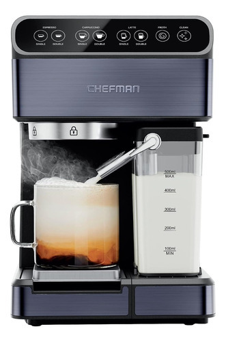 Chefman Máquina De Café Espresso 6 En 1  Adpt Para Capsulas Color Negro