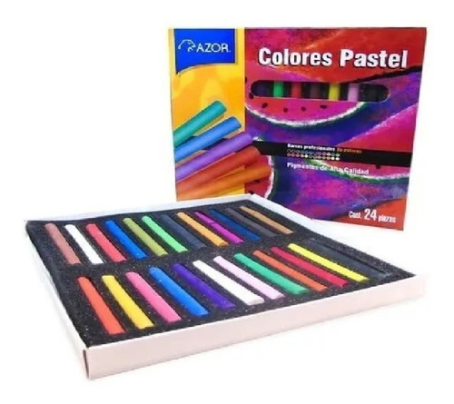 Gises Pastel Profesional Azor C/24 Colores