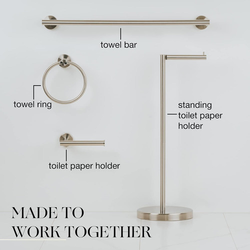 Marmolux Acc - Soporte De Papel Higiénico De Pie Con Acabado