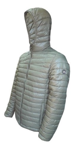 Campera Hombre Inflada Impermeable Capucha  Simil Pluma Tipo Uniclo Invierno Sky Urbana Termica  