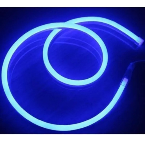 Cinta Led Neon Flexible Light Azul Rollo 25mts 8x16mm Hammer