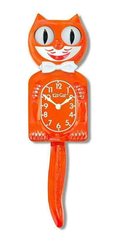 Reloj De Pared Pumpkin Delight Kit Cat - A Pedido_exkarg Naranja