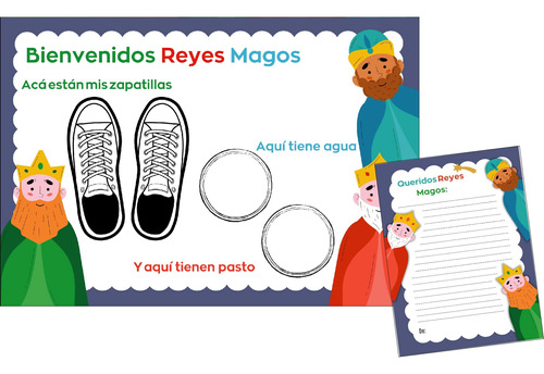 Kit Imprimible Alfombra Y Carta Reyes Magos