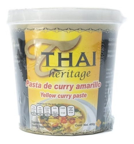 Pasta De Curry Amarilla Thai Heritage Tailandia 400 G