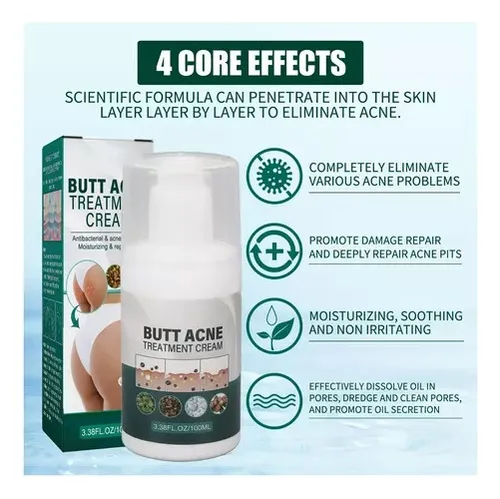 3×crema Para Granos En Gluteos, Tratamiento Limpieza