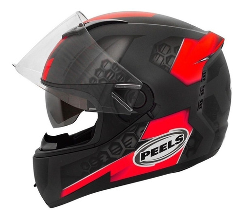 Capacete para moto integral Peels Icon Dash preto/vermelho S